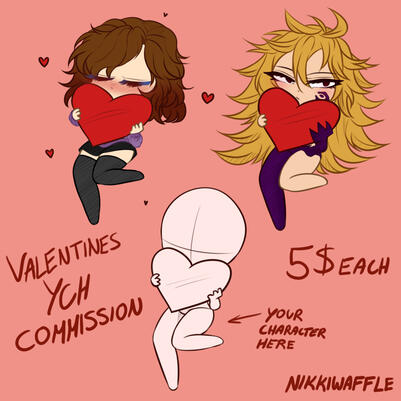 Heart Valentines YCH